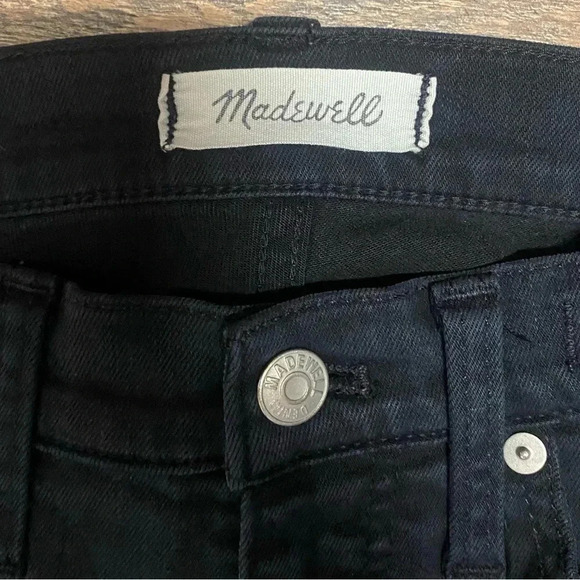 Madewell Cotton Blend Black High-Rise Skinny Ankle Jeans Size 26 - Picture 2 of 5
